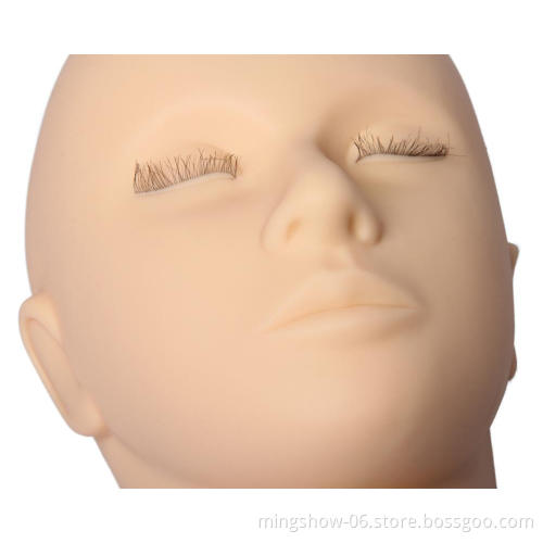 Female Mannequin Flat Head Practice Make Up Model Eyelash Extensions Closed Eye lash Mannequin head on sale